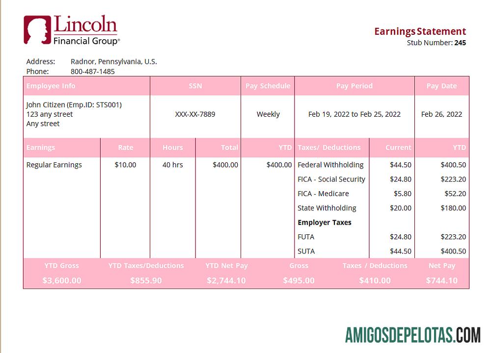 Realista Modelo de planilha de funcionário da seguradora dos EUA em formato Word e PDF, versão 2